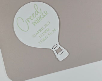 Announcement Plaque | Milestone | Birth | Keepsake | Remembrance | I'm Here | Baby |