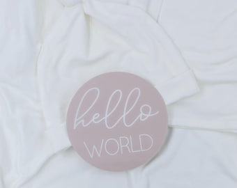 Milestone Cards | Acrylic | Set of 13 | Hello World | One Month | 12 Months