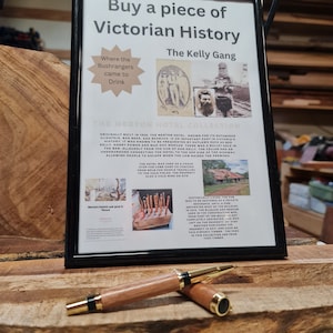 Own a piece of history! Reclaimed blue gum pen from the notorious Merton Hotel built in 1858. Ned Kelly, Mad dog Morgan were regulars