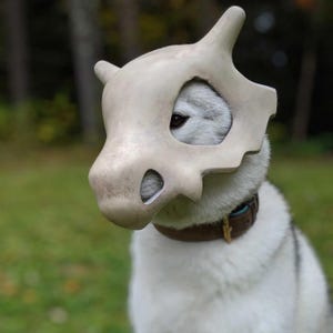 Cubone Pet Mask / Dinosaur Mask / Pet Costume / Funny PetGift / 3D Printed / Pokemon /Funny Pet Costume Accessories / TikTok & Instagram