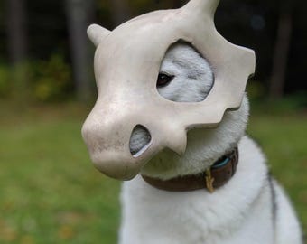 Cubone Dog Mask, 3D Printed Pokemon Pet Costume