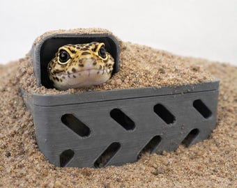 Burrow Buddy: Snake Hide, Enrichment-Decor Arachnid, Snakes, Reptile, Jumping-Spider, Amphibian, Corn-Snakes, Hognose, Boa, Ball-Pythons