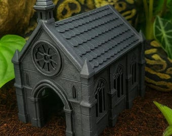 Cathedral Reptile Hide Decoration: Enrichment Decor Arachnid, Snakes, Reptile, Jumping Spider, Amphibian, Geckos, Beardies