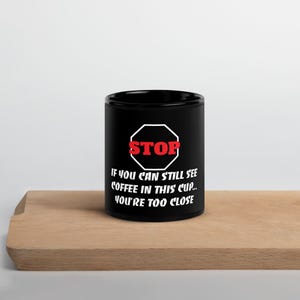 amateur de café - Mug noir brillant