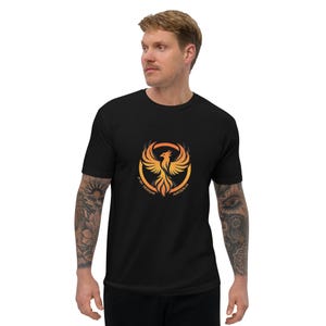 Men&#39;s fitted &#39;phoenix&#39; Short Sleeve T-shirt- 100% cotton