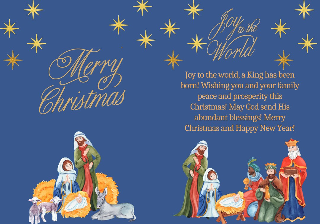 Christmas Card Canva Edit Nativity Scene Card , Customize Cards