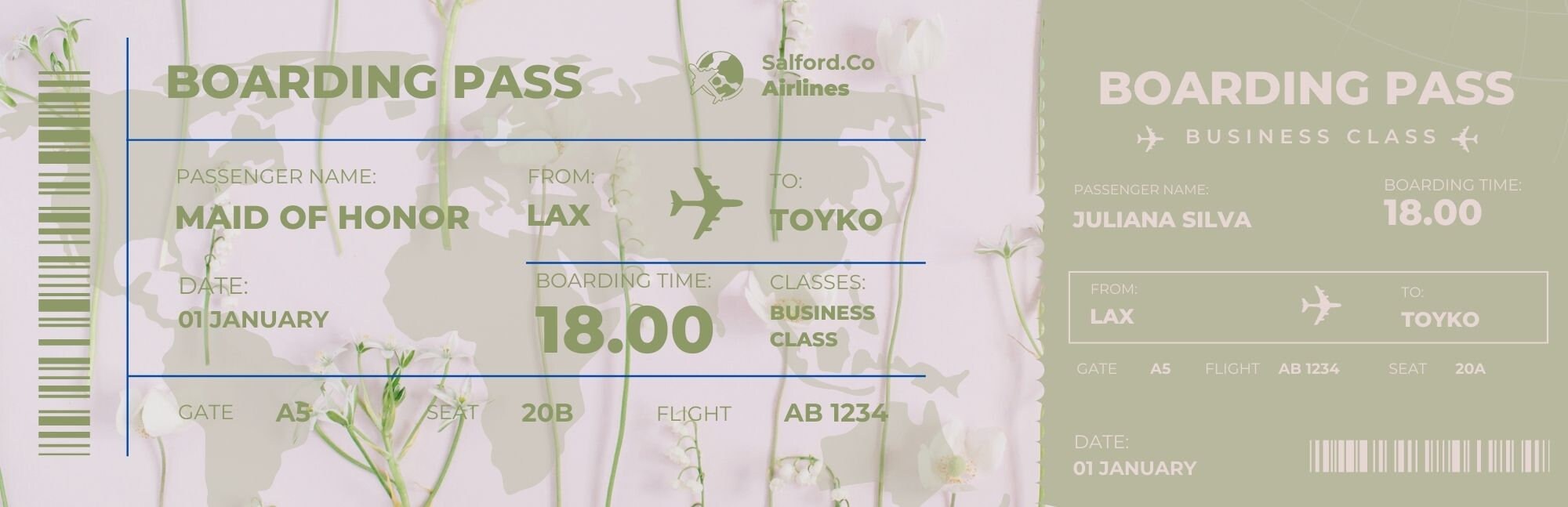 Paspport Boarding Pass Editable Threw Canva Printable - Etsy