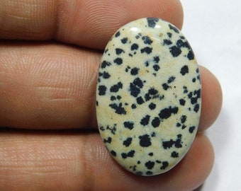 Low Price! Dalmatian Jasper Cabochon, Natural Dalmatian Loose Gemstone, Handmade Dalmatian Jasper For Jewelry 32 Ct 32X21 MM