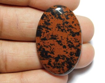 Natural Mahagony Obsidian Gemstone Top Quality Hand Polish Mahagony Cabochon Loose stone Jewellery making. healing stone 38 Cts. 36X24}MM