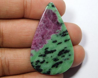 High !!! Ruby zoisite cabochon, Top quality Rare Ruby zoisite loose stone, Fire Ruby zoisite gemstone for making jewelry. 44cts.