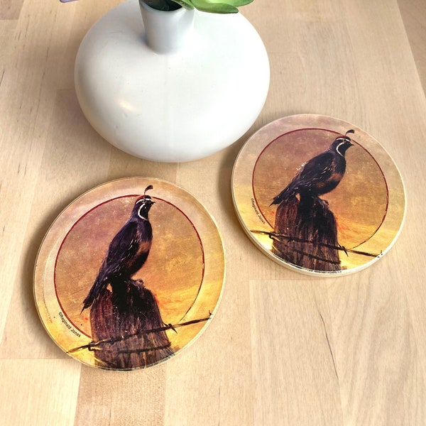 Bird Design Drink Coasters Etsy