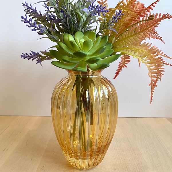 Amber Colored Vase Etsy