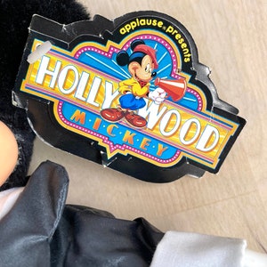 Vintage Disney Hollywood Mickey Mouse smoking pluche gevulde pop van applaus afbeelding 6