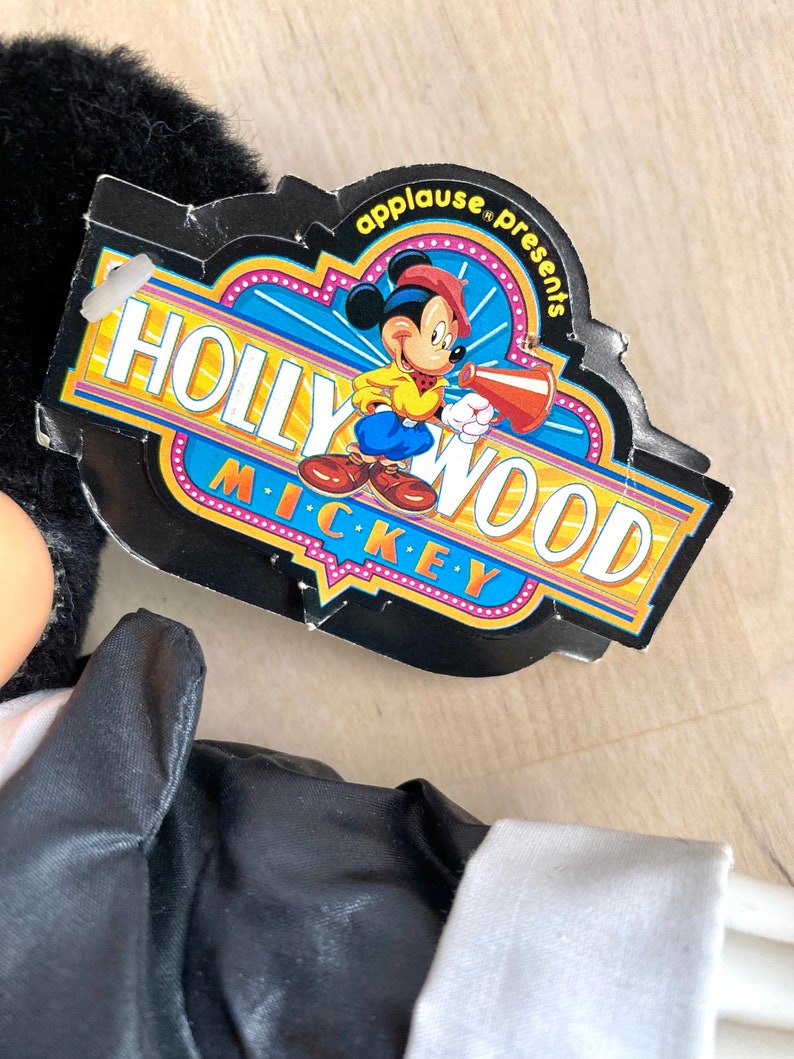 Vintage Disney Hollywood Mickey Mouse smoking pluche gevulde pop van applaus afbeelding 6