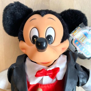 Vintage Disney Hollywood Mickey Mouse smoking pluche gevulde pop van applaus afbeelding 5
