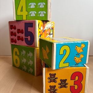 Adorável Vintage Walt Disney Nesting Blocos de Empilhamento de Papelão para Crianças - Pluto, Sininho, Dumbo, Pinóquio, Minnie Mouse