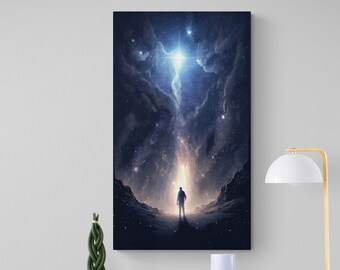 Outer Space Canvas Art For Living Room Outer Space Digital Art Wall Decor For Outer Space Lovers Gift