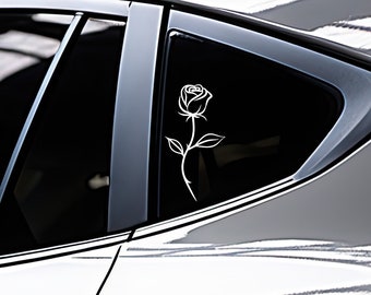 Rose decal, single rose, simple rose decal, rose sticker. A reminder of the power of love, beautiful rose, romantic rose, flower