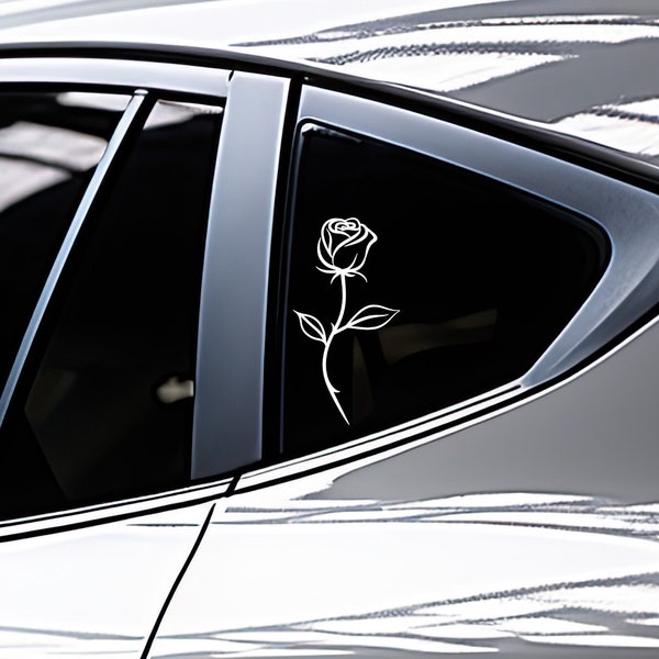 Rose decal, single rose, simple rose decal, rose sticker. A reminder of the power of love, beautiful rose, romantic rose, flower
