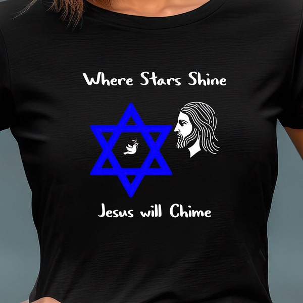 Star of David, Jesus, Dove Tee - A Fusion of Faith and Peace! Jesus Tee Jewish Symbol Faith Shirt Dove Peace Spiritual Olive Branch Unity