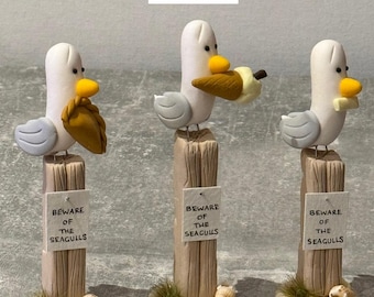 Beware of the Seagulls Handmade Gift