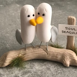 Customised Seagulls on driftwood with Quote options