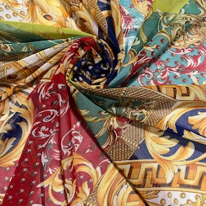 New baroque seamless design print on power mesh nylon spandex
