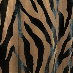 New Zebra Stripe pattern design burnout stretch velvet