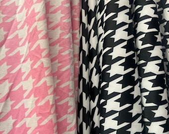 Houndstooth seamless pattern design print on nylon spandex