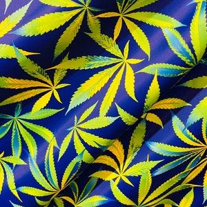 Marijuana Blätter Muster Design Druck auf die beste Qualität von Nylon-Spandex 58/60 ”verkauft von der YD.Ships weltweit aus Los Angeles Kalifornien