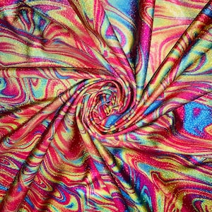 Abstract lava design print on the best quality of nylon spandex with foggy
