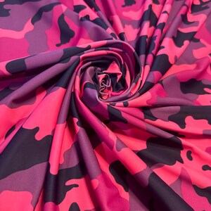 New camouflage pattern design print on nylon spandex 4-way stretch 58/60