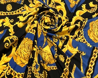 Luxury brand fashion design print on the best quality of nylon spandex 4-stretch 58/60”sold by the YD.Ships worldwide from Los Angeles CA.