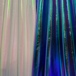 New iridescent all over foil nylon spandex 4-way stretch 58/60” Sold by the YD.Ships worldwide from Los Angeles California USA