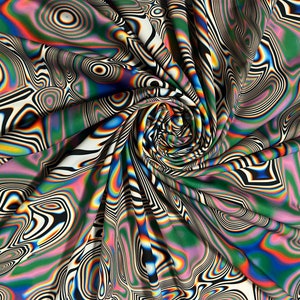 Abstrakte Kunst Design Druck auf die beste Qualität von nylon-spandex 4-Wege-stretch 58/60 ”von YD.Ships weltweit aus Los Angeles CA.