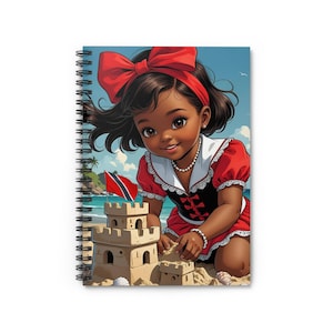 Trinidadian Girl spiraal notitieboek: Caribisch briefpapier, geregelde pagina&#39;s