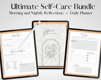 Ultimatives Self Care Journal & Planner BUNDLE Digitales Journal, Daily Journal, Journal für iPad, Goodnotes, Notability, Mental Health, Angst