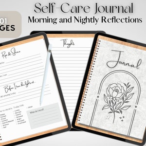 Self Care Journal Mental Health journal Self-care Notebook iPad Diary GoodNotes Journal Notability Journal Therapy workbook self-help diary