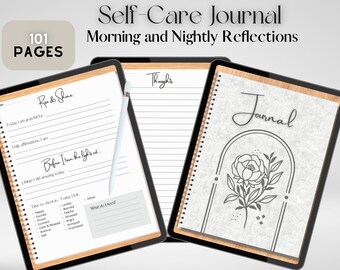 Self Care Journal Mental Health journal Self-care Notebook iPad Diary GoodNotes Journal Notability Journal Therapy workbook self-help diary