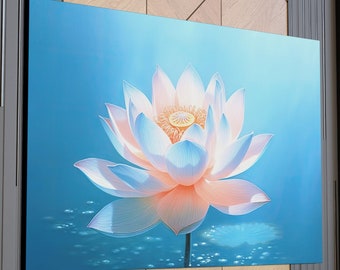 Flower Art, Lotus Art, Lotus Flower Art, Wall Art, Spiritual Wall Art, Meditation Wall Decor, Boho Art, Home Decor, Zen Art, Canvas Print
