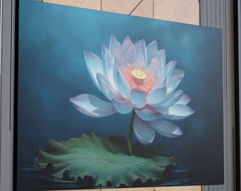 Flower Art, Lotus Art, Lotus Flower Art, Wall Art, Spiritual Wall Art, Meditation Wall Decor, Boho Art, Home Decor, Zen Art, Canvas Print
