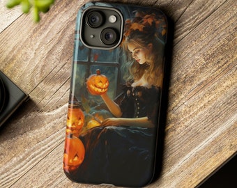 Apple iPhone Halloween Tough Case, Halloween Phone Case, Witch-themed Case, Spooky Phone Cover, Whimsigoth Case, Gothic Phone Protection