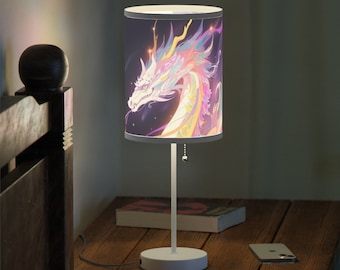 Dragon Lamp, Fantasy Lamp, Dragon Table Lamp, Dragon Desk Lamp, Fantasy Home Decor, Boho Lamp, Office Lamp, Gift for Home, Colorful Lighting