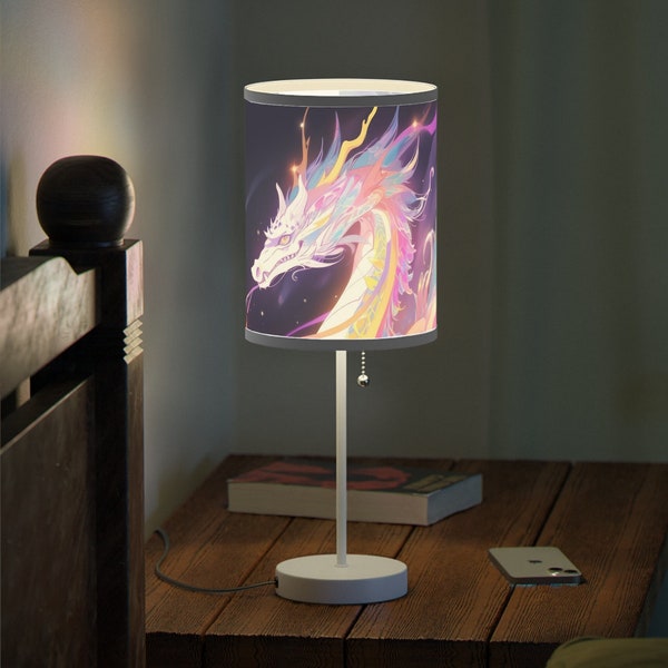 Dragon Lamp, Fantasy Lamp, Dragon Table Lamp, Dragon Desk Lamp, Fantasy Home Decor, Boho Lamp, Office Lamp, Gift for Home, Colorful Lighting