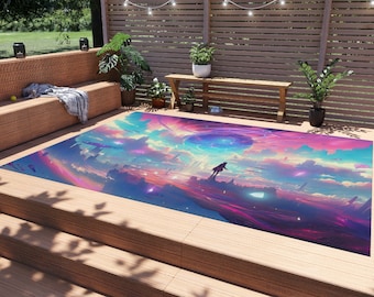 Tapis d'extérieur, tapis de terrasse, tapis de balcon, tapis de jardin, décoration d'intérieur, tapis fait main, tapis de véranda, tapis d'extérieur bohème, tapis de terrasse, tapis de camping, tapis bohème