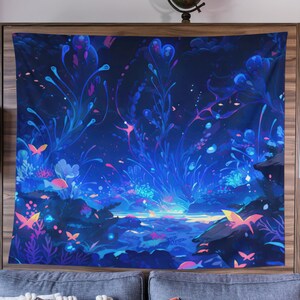 Fantasy Tapestry, Otherworldly Landscape Wall Art, Alien Wall Decor, Striking Sci-Fi Tapestry Gift, Wall Hanging for Living Room Bedroom