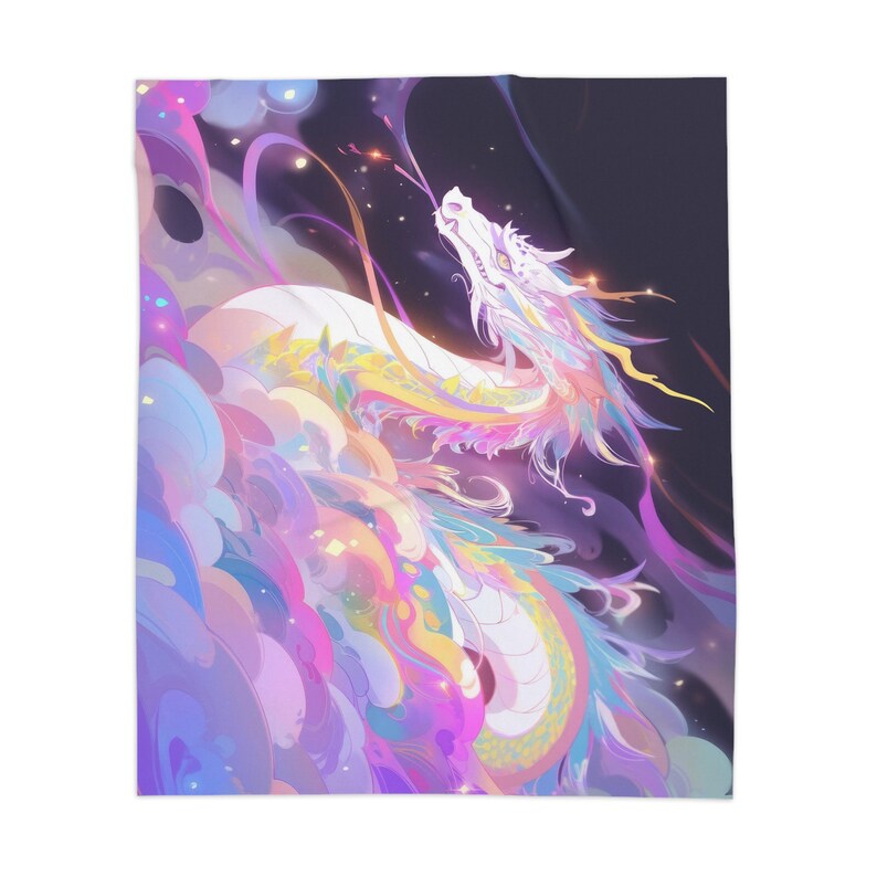 Manta de sherpa de dragón, manta de fantasía, manta de dragón, manta de felpa, manta de sofá, manta de invierno, regalo para niños, manta de felpa, ropa de cama de dragón 50" × 60"