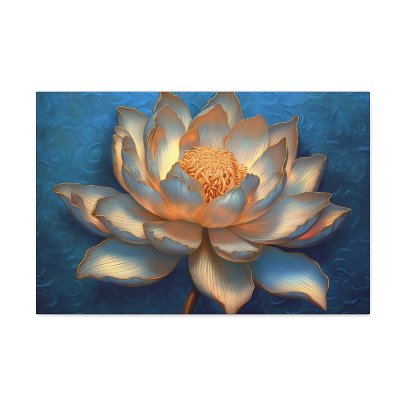 Flower Art, Lotus Art, Lotus Flower Art, Wall Art, Spiritual Wall Art, Meditation Wall Decor, Boho Art, Home Decor, Zen Art, Canvas Print image 8