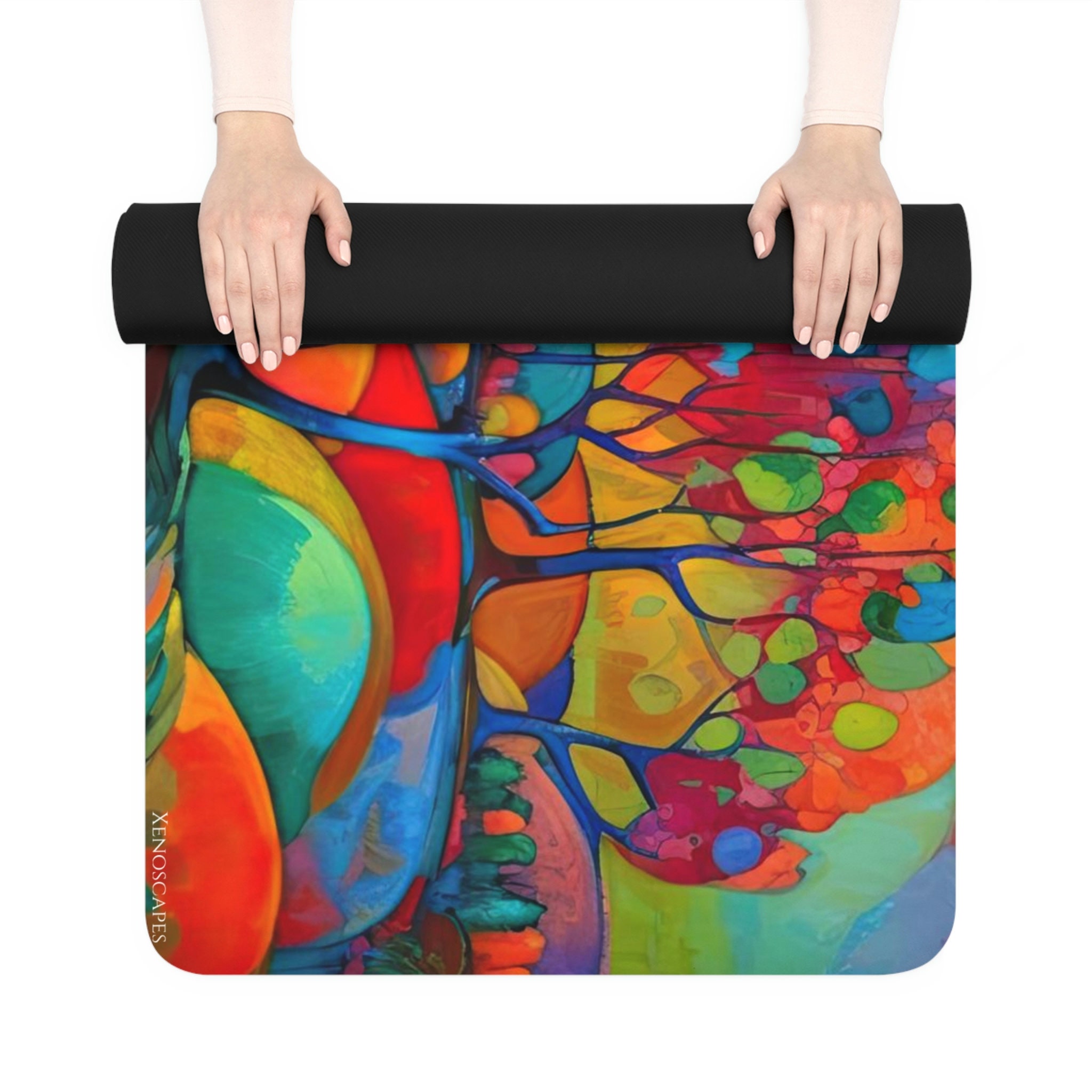 Psychedelic Print Floor Mat