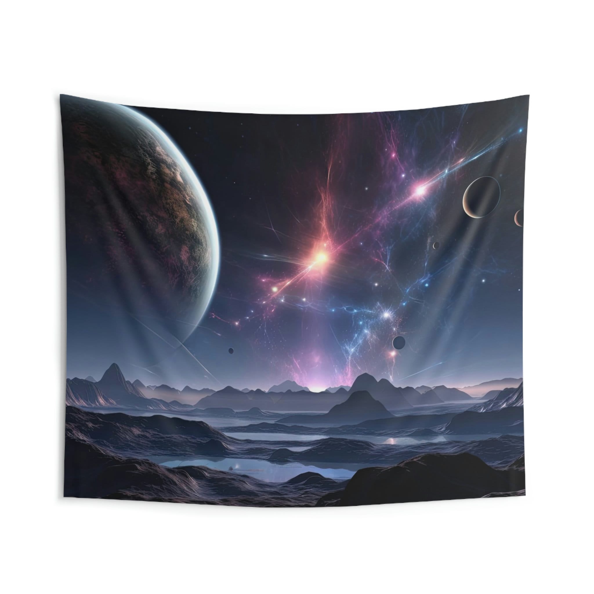 Outer Space Tapestry, Alien Landscape Wall Art, Cosmic Wall Decor ...